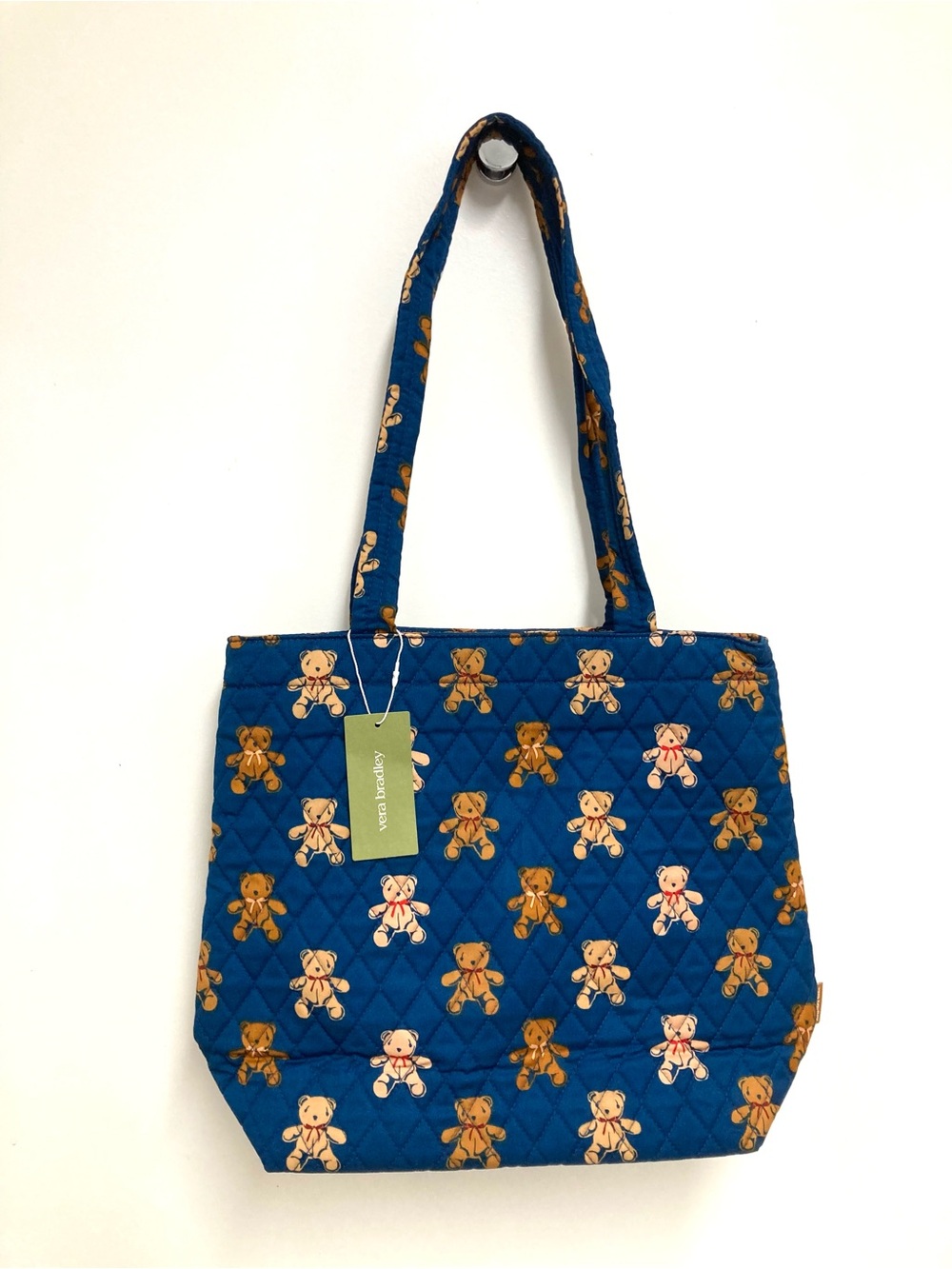 Vera Bradley Blue Quilted Teddy Tote